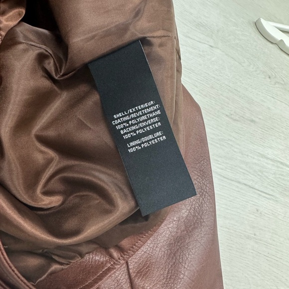 7 For All Mankind Faux Leather Motorcycle Jacket- S,M - Picture 9 of 9